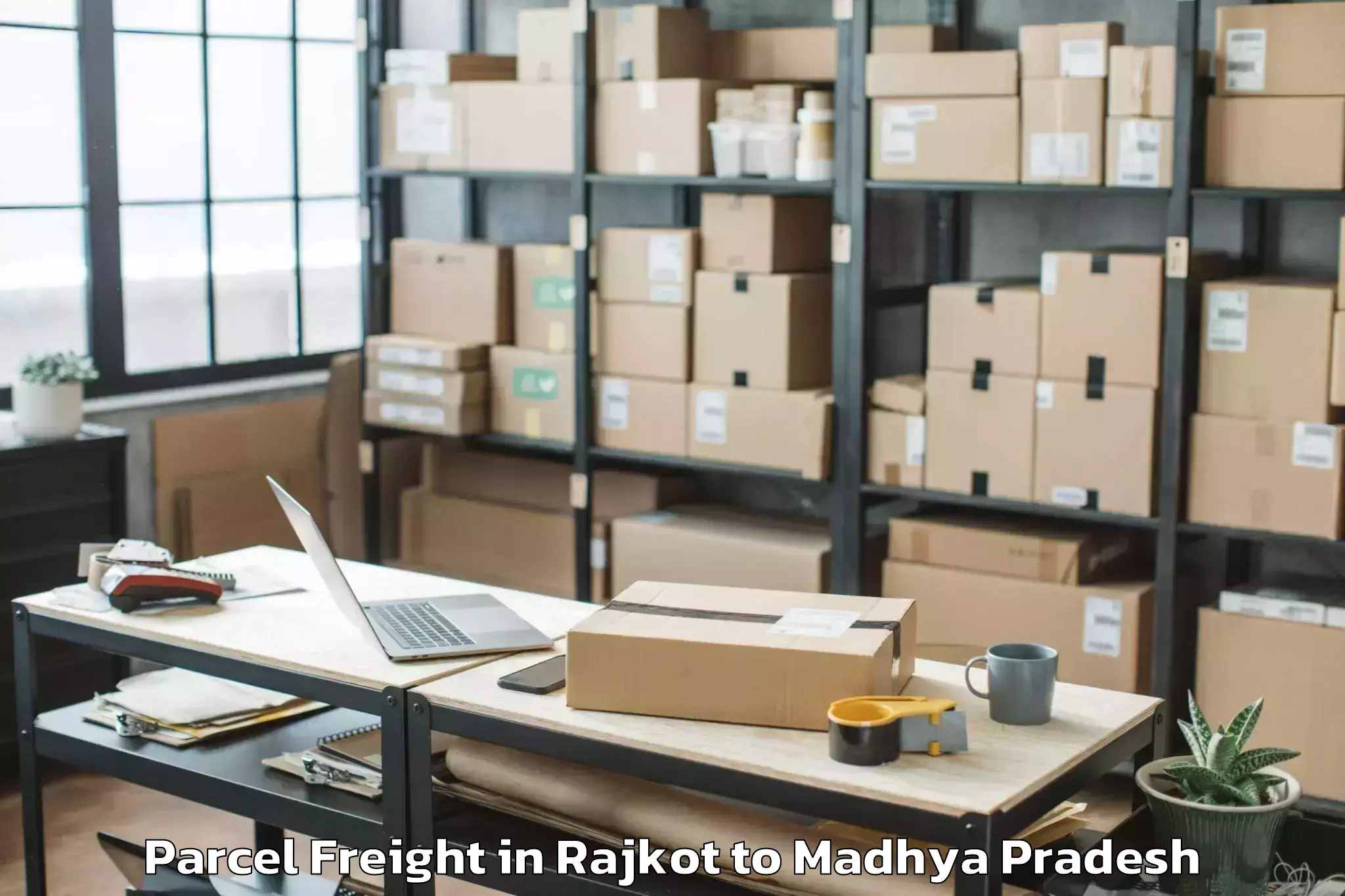 Top Rajkot to Dumna Parcel Freight Available